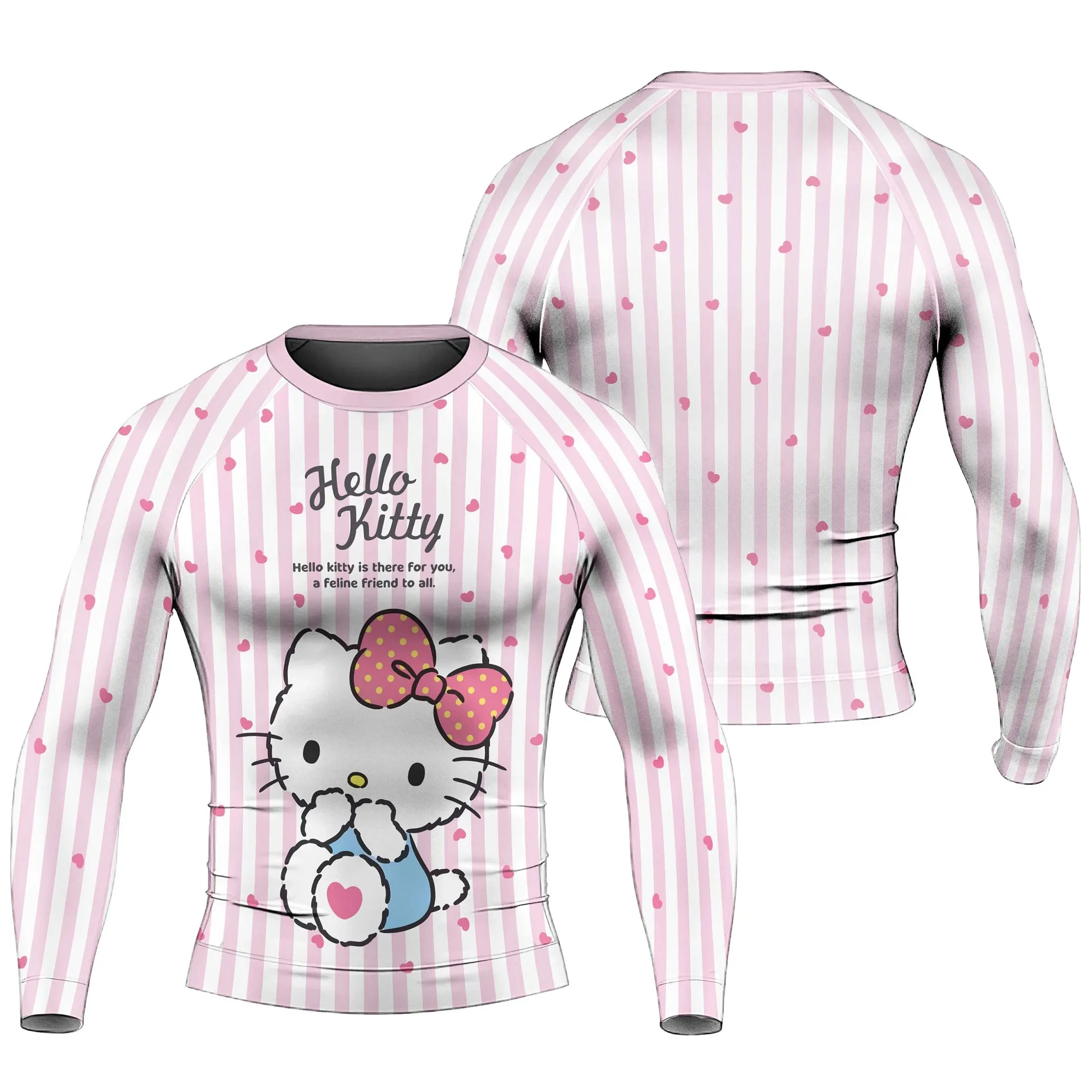 

Быстросохнущая ткань Hello Kitty с 3D принтом для мужчин, женщин, взрослых и детей, майка с длинными рукавами и короткими рукавами