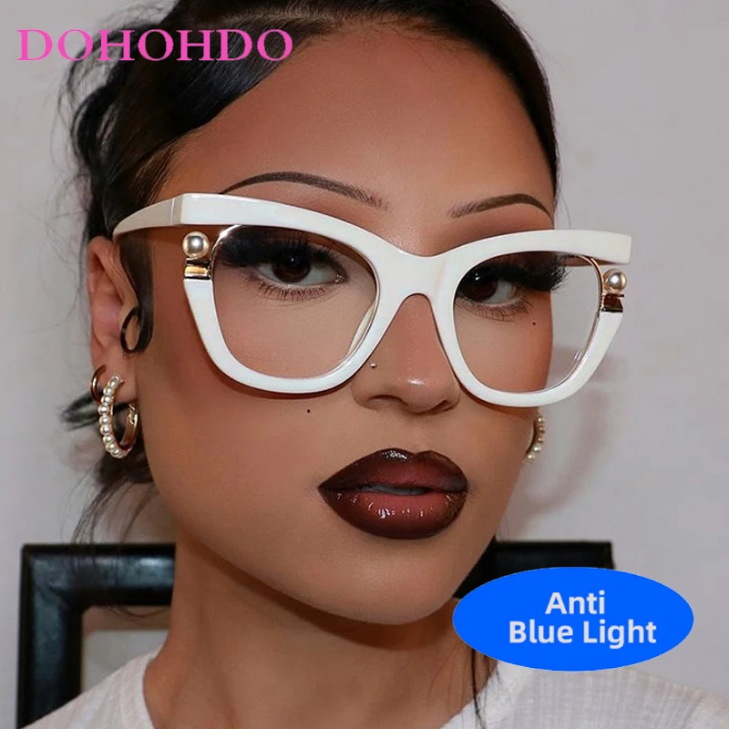 

Fashion Classic Brand Designer Cat Eye Optical Glasses Men And Women Trendy Luxury Computer Anti-Blue Light Protection Spectacle