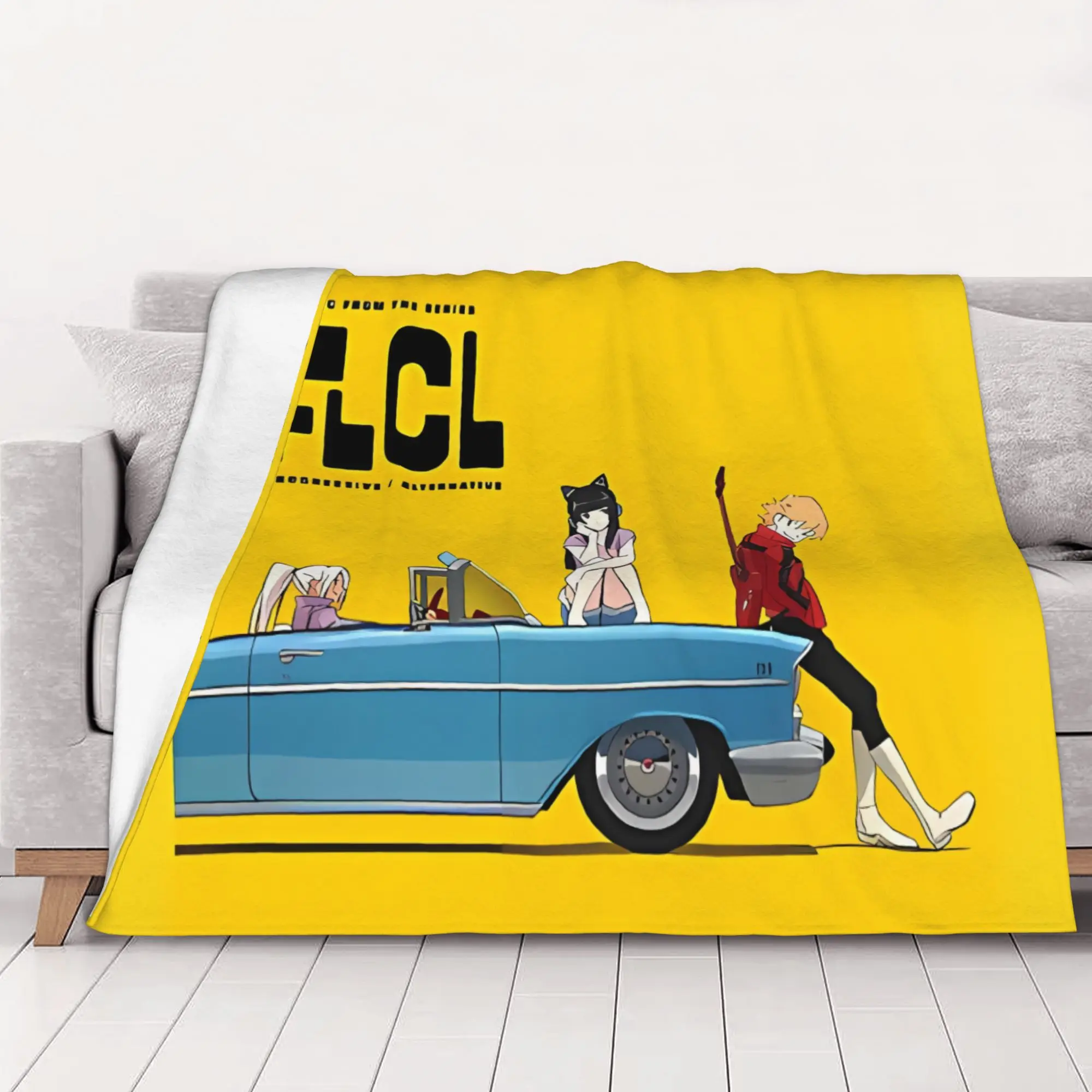 1PC home Cute Room Decor FLCL Progressive Album Meme Blanket Throw Blanket FLCL Novelty Warm Blanket All Season