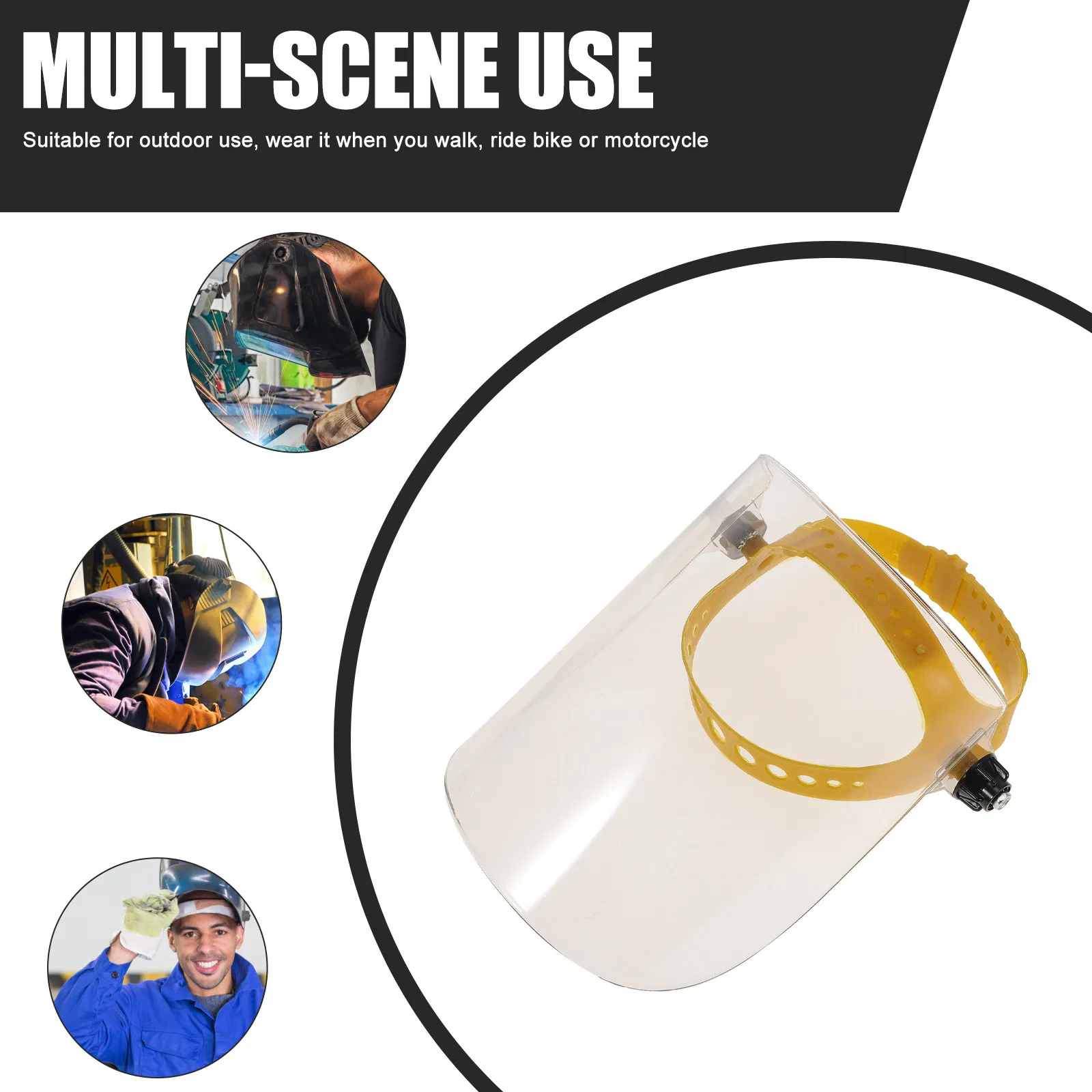 Portable Transparent Protective Face Shield Outdoor Use Spittle-Proof Face Guard Lightweight Easy Carry Spittle Baffle