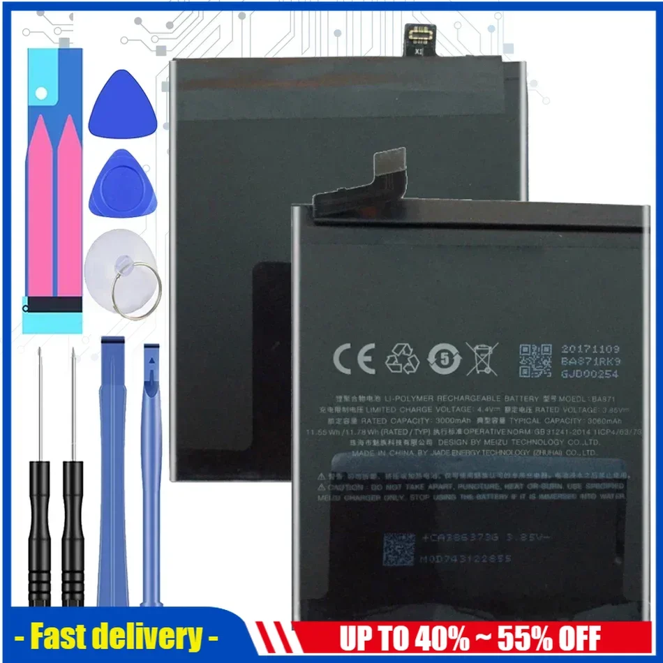 Аккумулятор 3060 мАч BA871 BA 871 фотоаккумулятор для MEIZU M15 15 Lite 15 Lite M871