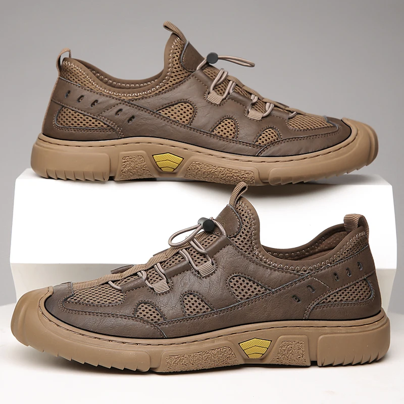 

Breathable Mens Sneakers Comfortable Sports Shoes Fashion Non-Slip Treking Footwear Outdoor Casual Flats Summer Sandals Trainers