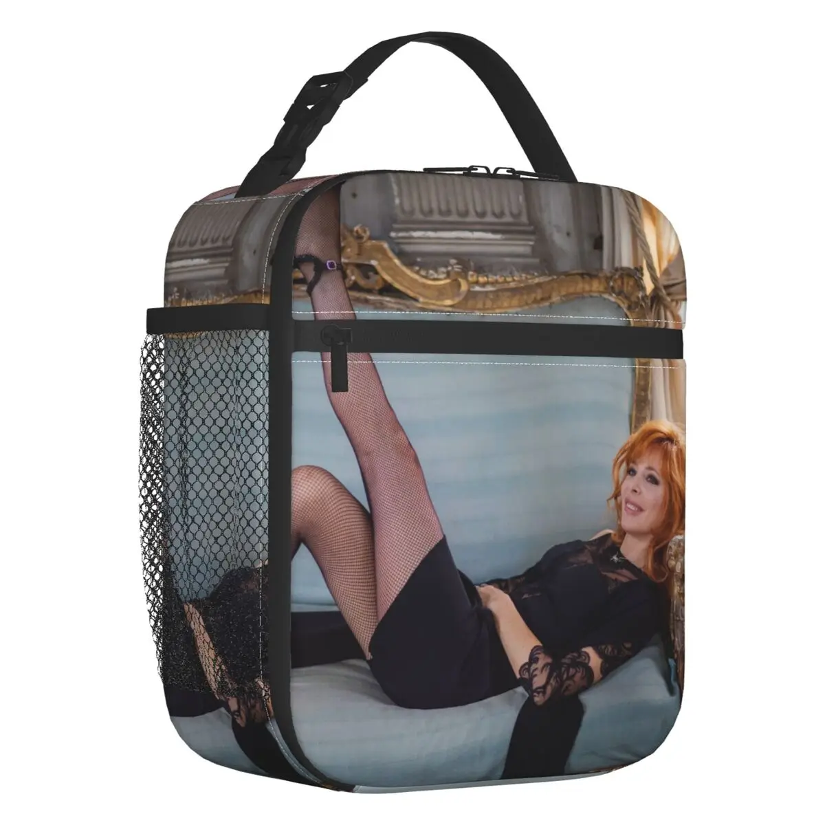 

Mylene Farmer Thermal Insulated Lunch Bags Women French Singer Resuable Lunch Container for Outdoor Camping Storage Food Box