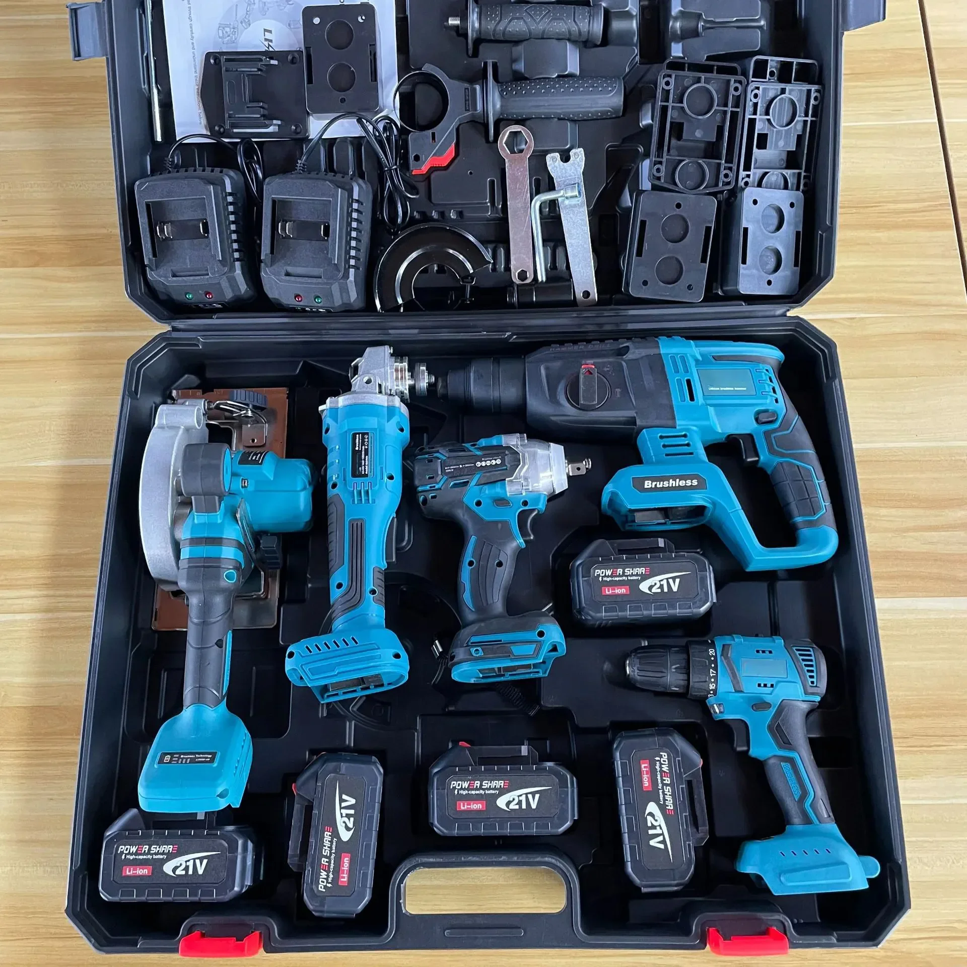 ส่วนลดใหญ่!!! MKT COMBINATION Power Tool 4 ชุด ชุดเครื่องมือ 20 V สว่านไร้สายแบตเตอรี่ DIY สําหรับขาย