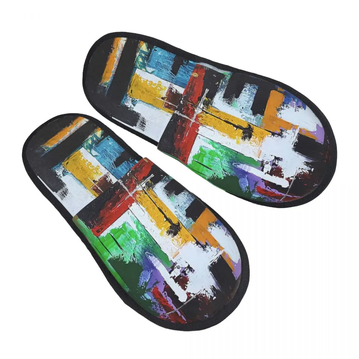 Custom Unsolvable Rubiks Cube House Slippers Women Soft Memory Foam Slip On Hotel Slipper Shoes