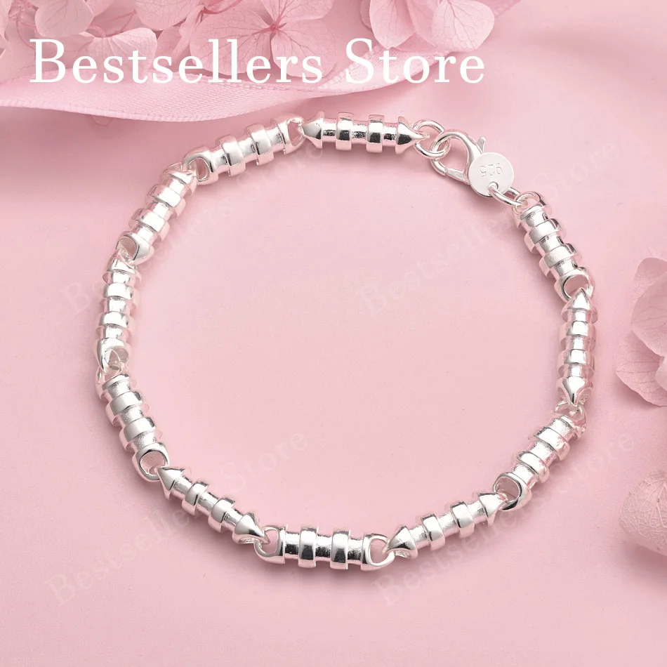 

925 sterling silver 8-inch exquisite bead bracelet, fashionable women's party wedding accessories jewelry