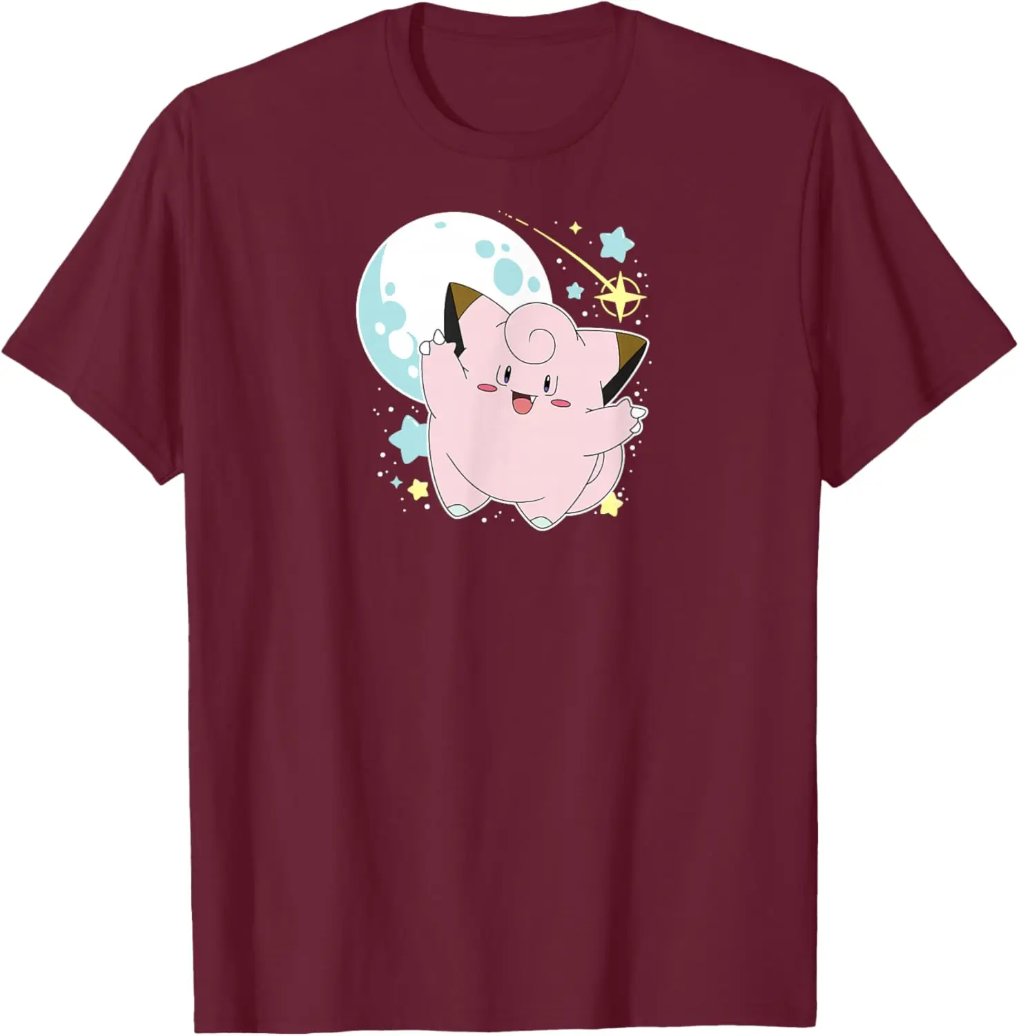 Pokémon - Clefairy Celestial Moon and Stars T-Shirt S-6XL