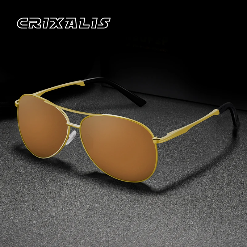 CRIXALIS Pilot Polarized Sunglasses Men Women Driving Sport Fishing Sun Glasses Male Retro Anti-Glare Mirror Shades Female UV400