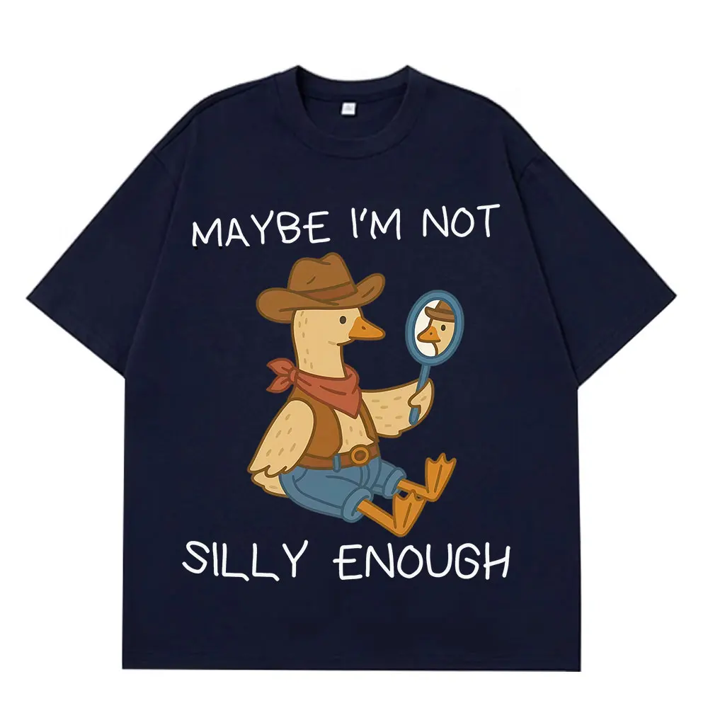 Maybe I'm Not Stupid Enough, Funny Emojis, Printed T-shirts for Men and Women, Summer Casual Hip-hop Round Neck T-shirts