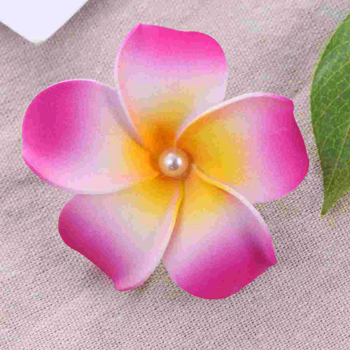 

20 Pcs Pearl Hair Pins Plumeria Clip Hairpin Flower Clips Hawaiian Decorations Flowers for Accessories