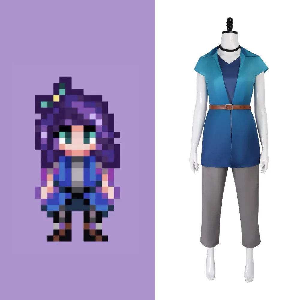 Костюм для косплея Stardew Valley Abigail, аниме и игровая выставка, одежда для косплея, карнавальные костюмы Abigail на Хэллоуин