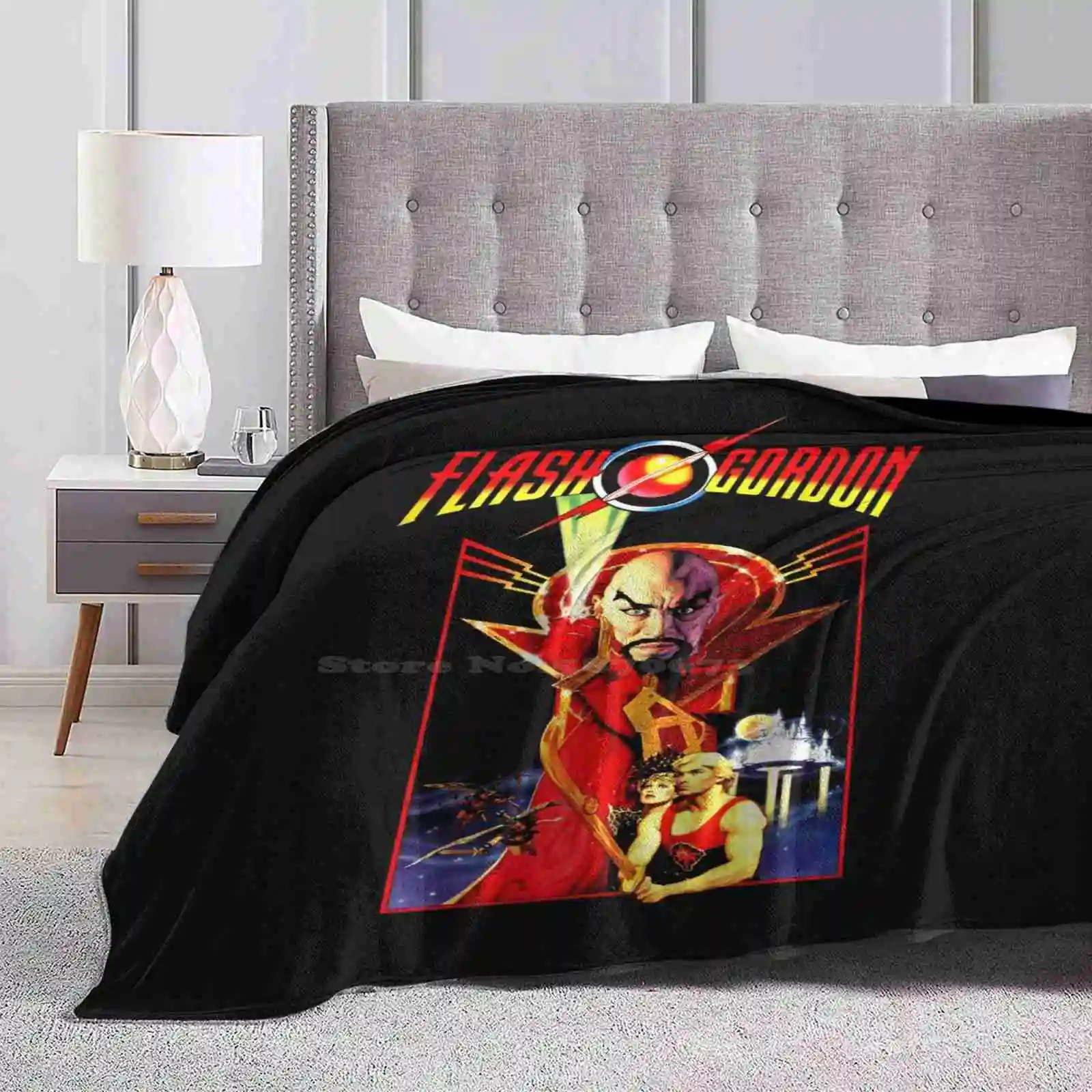 Flash Gordon New Print Novelty Fashion Soft Warm Blanket Flash Gordon Sam J Jones Brian Blessed Melody Anderson Topol Max Von