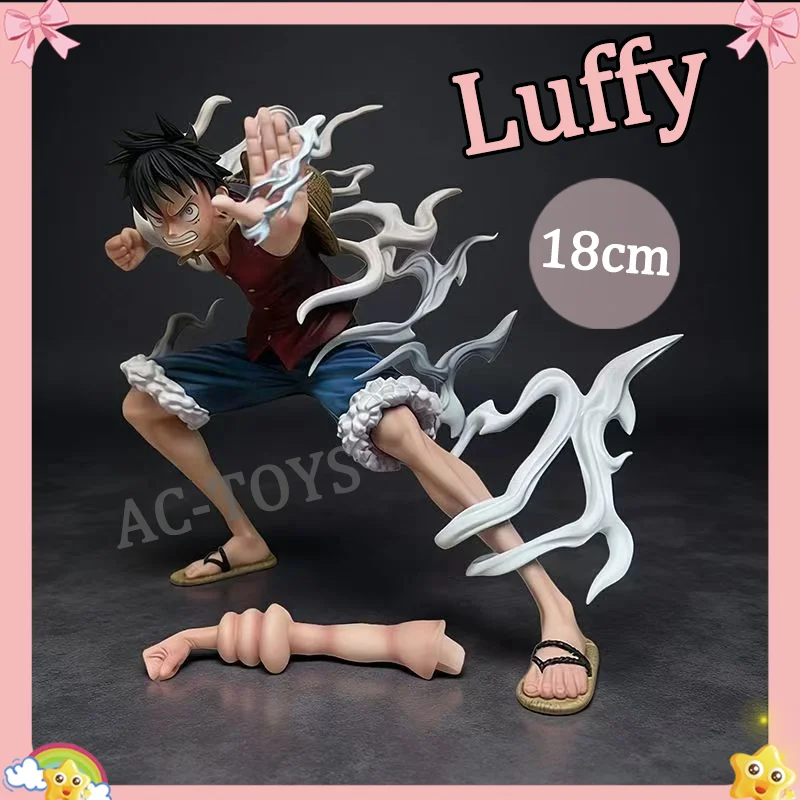 One Piece Monkey D. Luffy Gear 2 - Intensive Dampfeffekte & Dynamische Pose - 18cm Bewegliche PVC-Figur Desktop-Ornament Anime-Spielzeug