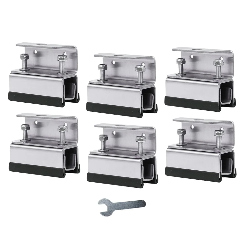 4Pcs Roof Rack Brackets for Vans Robust Stainless Steel Mount Kit for Outdoor Adventures and Equipment Transport