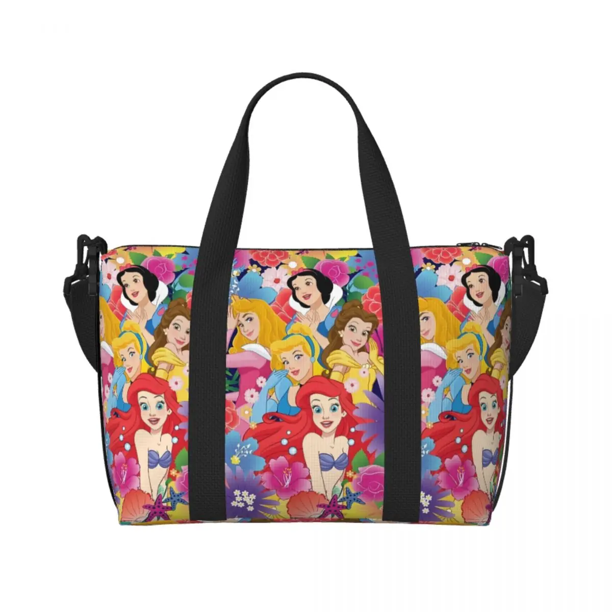 

Пляжная большая сумка принцессы Kawaii на заказ для женщин, классические аниме-мультяшные пляжные дорожные сумки с большим отделением для спортзала