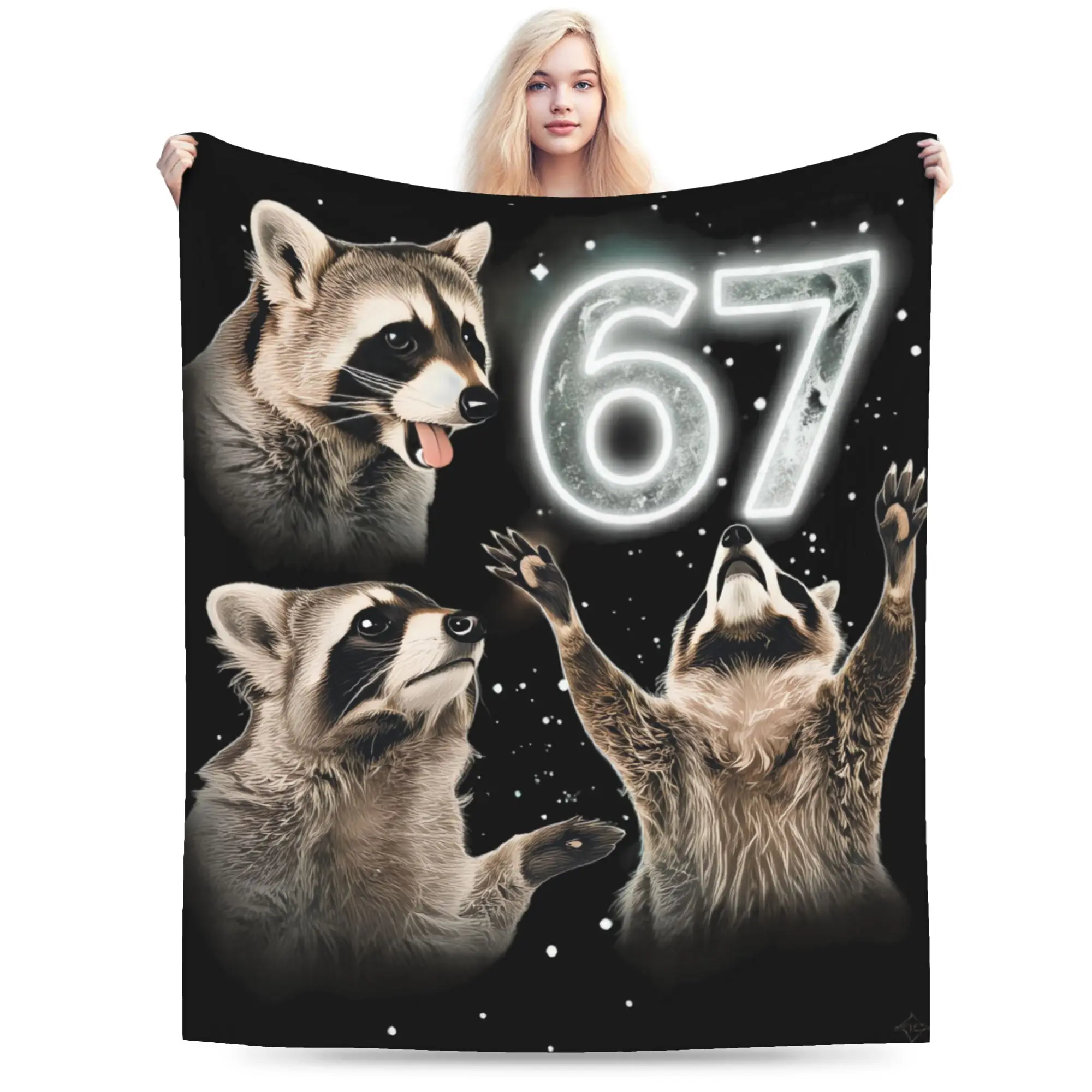 

Funny Six Seven 67 Blanket Quality Super Soft Throw Blanket Winter Kids Adult Couch Bed Fashion Bedspread