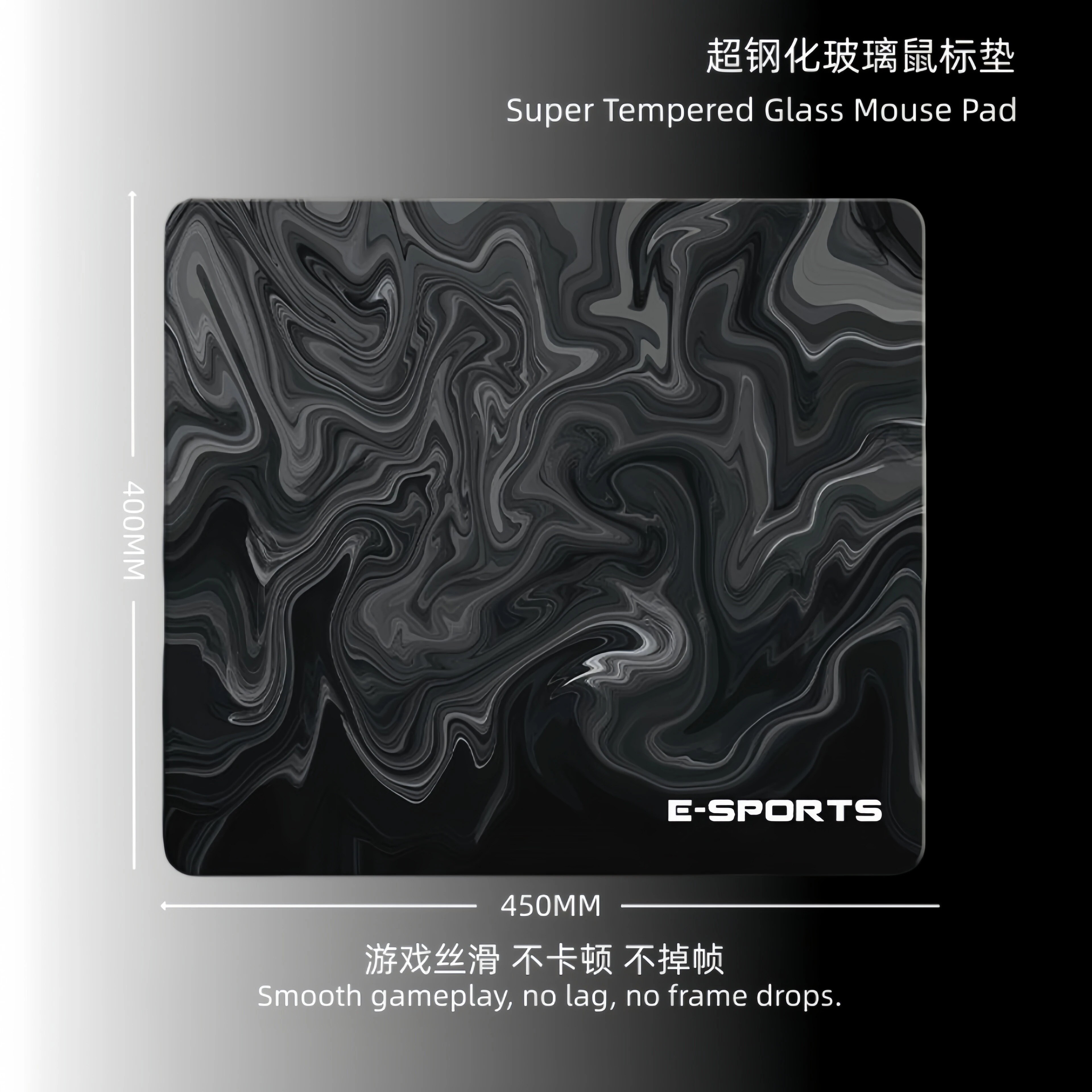 Marble Art Pattern Y2K FOR-WWallhackS Glass Mouse Pad HD Tempered Smooth FPS Esports Office Mouse Mat Desktop Computer Desk Pad