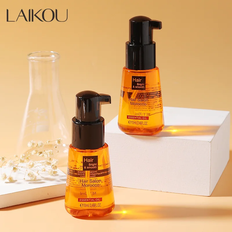 

LAIKOU Hair Care Moroccan Pure Argan Oil Hair Essential Oil For Dry Hair Multi-functional Argan Hair Care Products For Woman