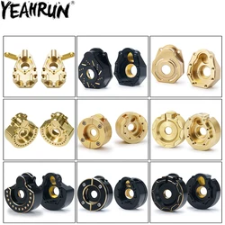 YEAHRUN Heavy Brass Counterweight Portal Drive Housing Bumper Axle Mount Adapter for 1/10 RC Crawler TRX4 TRX6 Upgrade Parts
