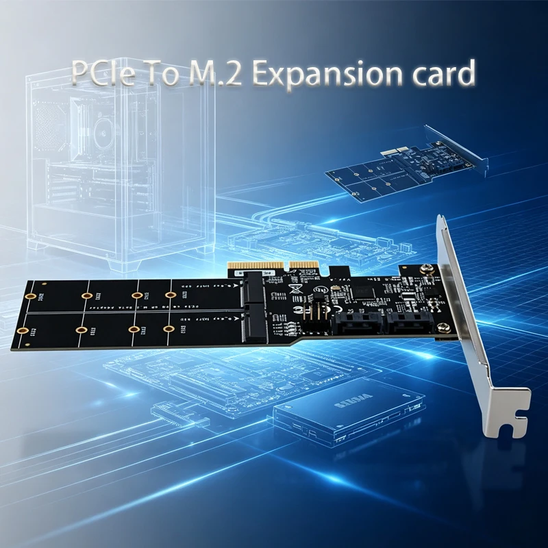 Sata3.0 Adapter PCIE expansion card PCI-E To M.2 Card M.2 NGFF SSD Controller Extender PCIe Converter B-Key Adapter Card 6Gbps