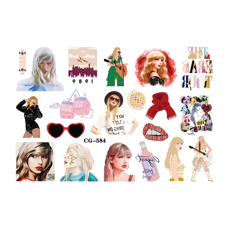 2024 New Taylor Swift Singers Fans Temporary Tattoo Sticker Long Lasting DIY Body Stickers For Children Adults Party Gift