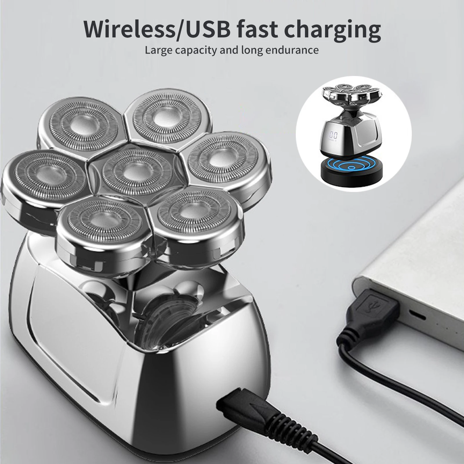 ماكينة حلاقة لاسلكية قابلة لإعادة الشحن ، ماكينة حلاقة كهربائية ، ماكينة حلاقة للشعر ، ماكينة حلاقة للشعر ، محرك عالي السرعة ، أجهزة منزلية ، 6 في 1