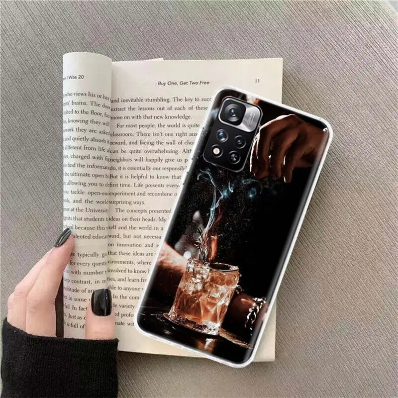 Strong Whiskey With Cigarettes Phone Case For Xiaomi Redmi Note 13 Pro Plus 5G Cover 12 12C 9 9T 9C 10 10C 8 7 6 10A 9A  K70 K60