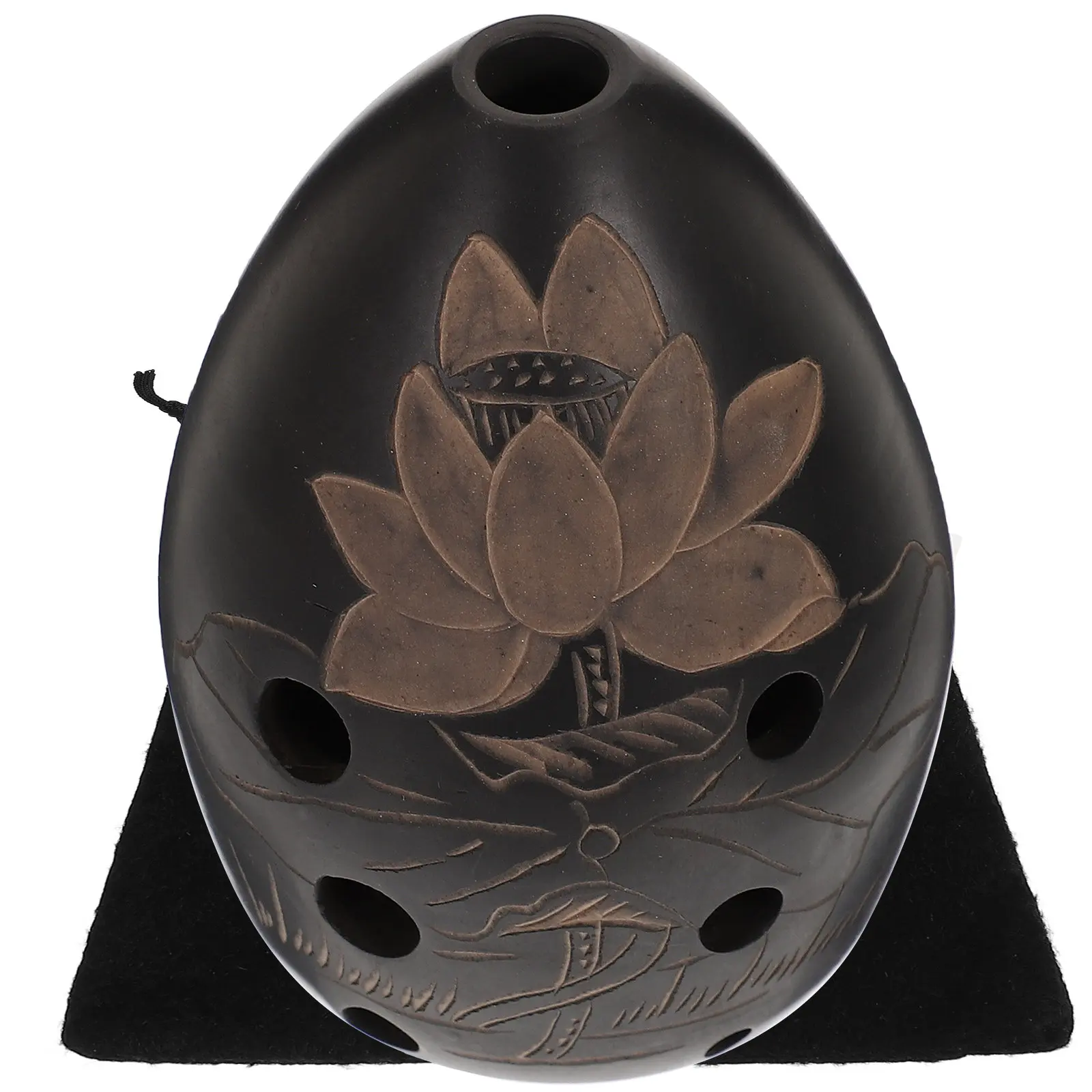 1Pcs Pear-Shaped Ceramic Ocarina 8 Hole Easy-to-Learn Ethereal Sound Portable Mini Ocarina for Beginners Music