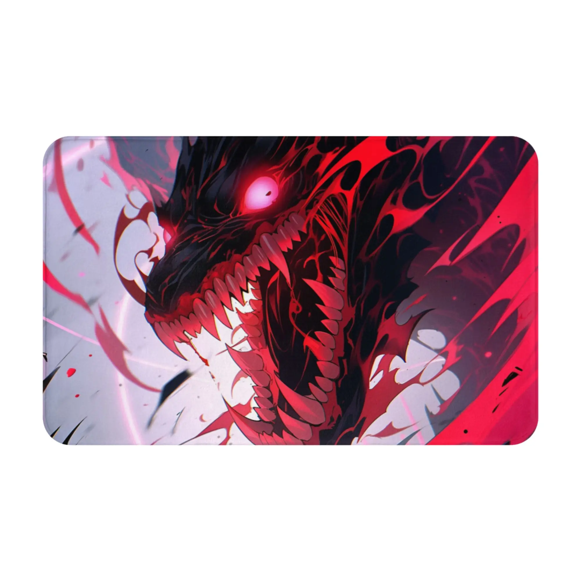 Red Fiery Dark Dragon Anime Graphic Non-slip Doormat Bedroom Mat  Welcome Indoor Home Decor