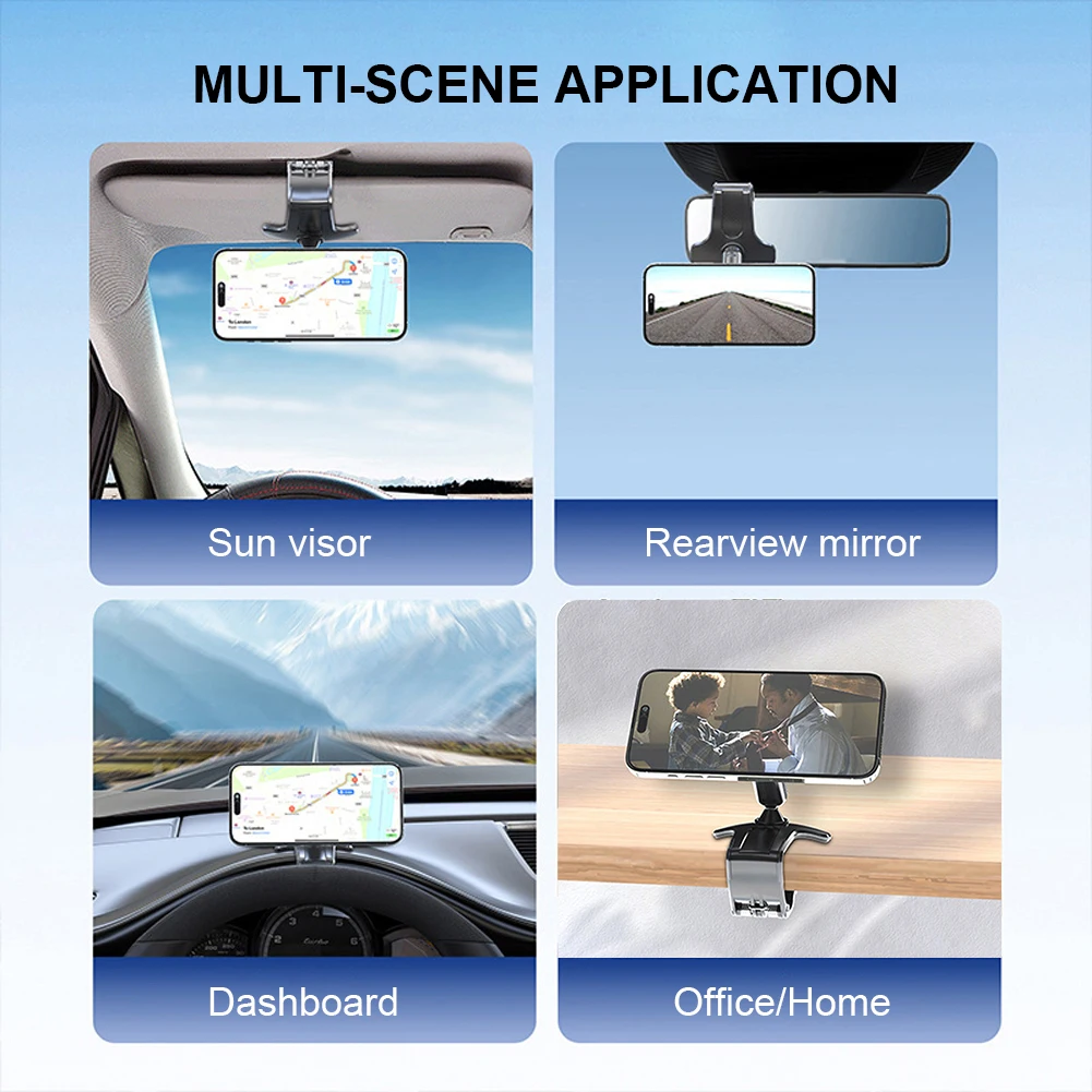 Supporto magnetico per telefono da auto 360 °   Supporto per telefono cellulare con supporto per cruscotto con rotazione Supporto per telefono magnetico multiuso per ufficio domestico
