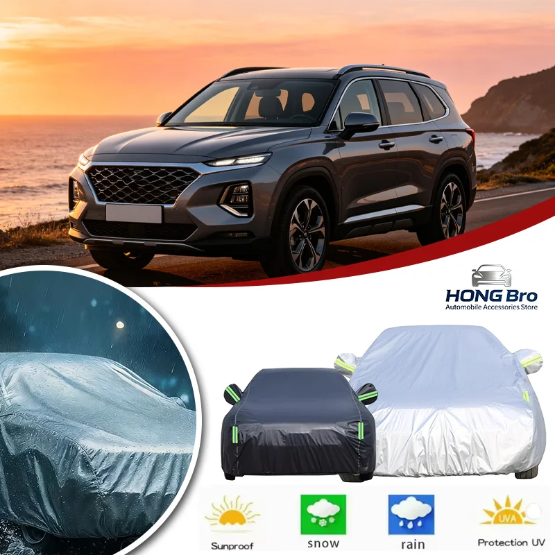 

For Hyundai Santa Fe DM 2012-2017 2016 Full Car Covers Oxford Fabric, Anti-UV Sunshade, Waterproof Snowproof Dustproof