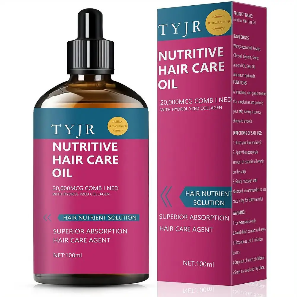 Nutritive Collagen Hair Care Essential Oil Hair Growth Pure Hair Shine Strengthen Prevent Hair Loss Eliminate Split For Women