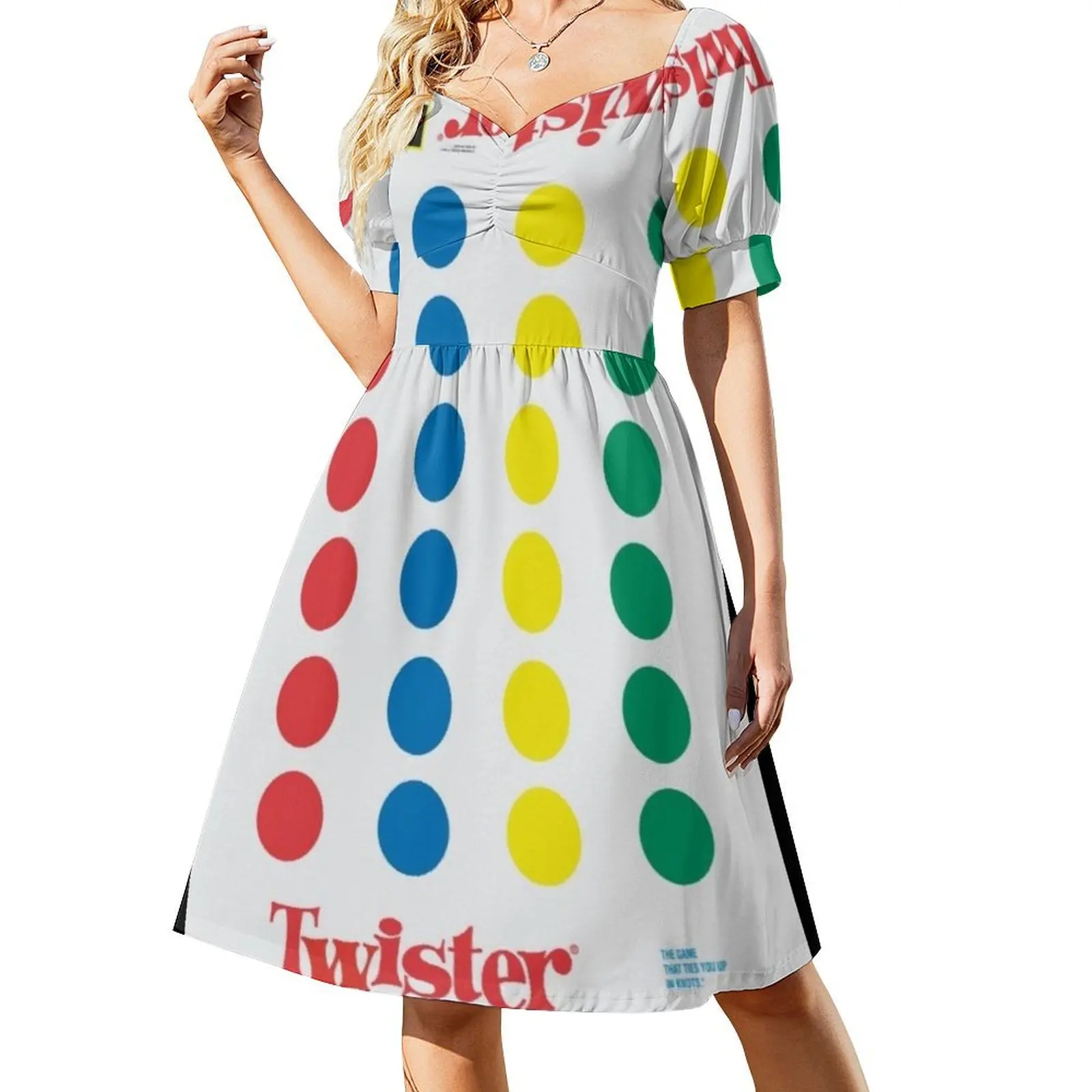 The Twister Game Blanket Short Sleeved Dress elegant evening dresses for women 2025 Beachwear Dress