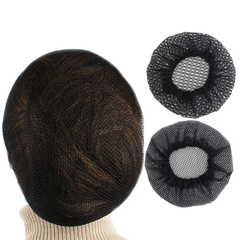 

5pcs/bag Black Color Invisible Hair Nets Bun Lace Wig Cap Fine Net Head Set for Hair Accessories And sleeping or Working