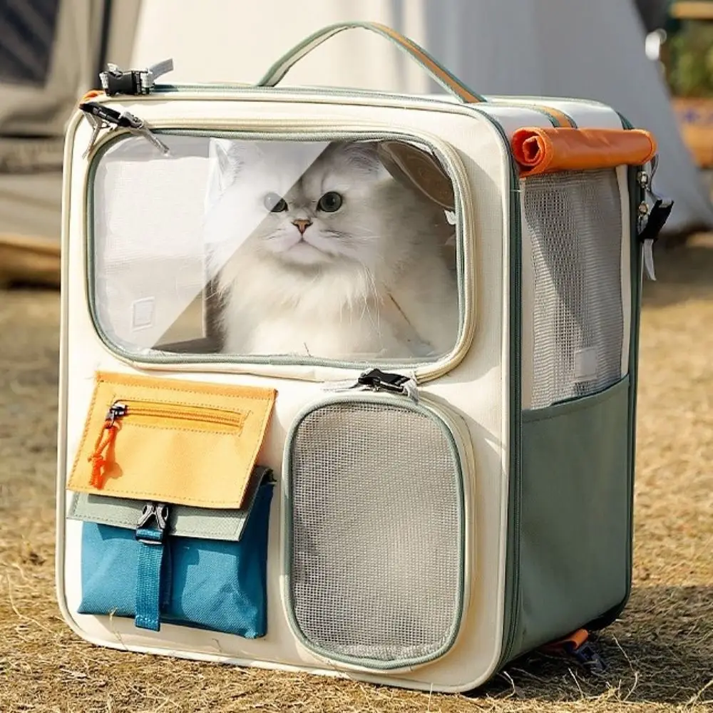 

Durable Portable Cat Backpack Breathable Big Capacity Cat Carrier Bag Soft High Appearance Pet Backpack Outing