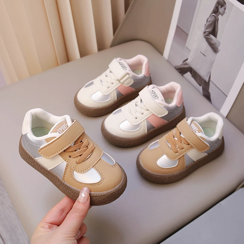 

Children's Shoes Size 22-31 Boys Girls Toddler Shoes Four Seasons Leather Pink Small Kids Shoes Sneakers Kids De Training Shoes