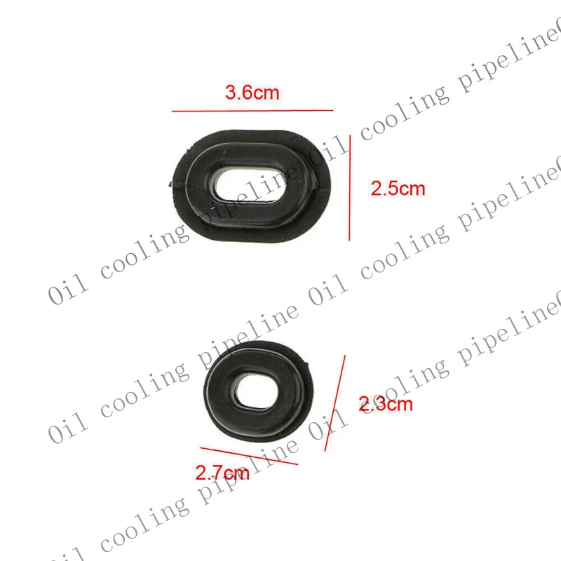 A+ 12pcs Motorcycle Side Cover Grommet Single Side Rubber Washer Oval Round Gasket
