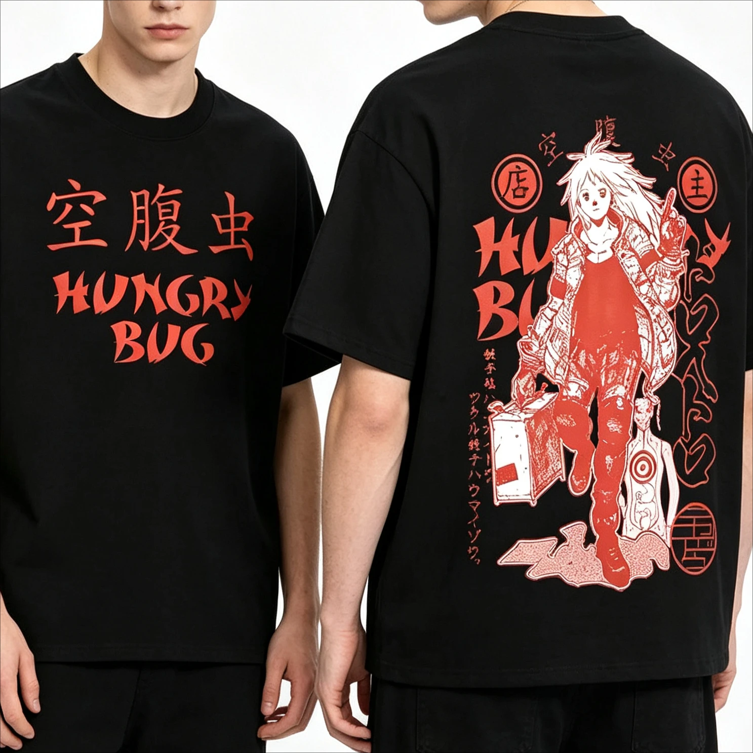 Summer Hot Sale Anime Dorohedoro Nikaido HUNGRY BUG T-shirt Y2K Unisex Gothic Cotton T-shirts O-Neck Hip Hop Street Casual Tops