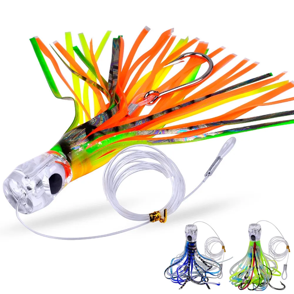 Saltwater 17 cm Squid Skirt Trolling Lure for Tuna Swordfish Spanish Mackerel Mahimahi Sharkes and the M arlin