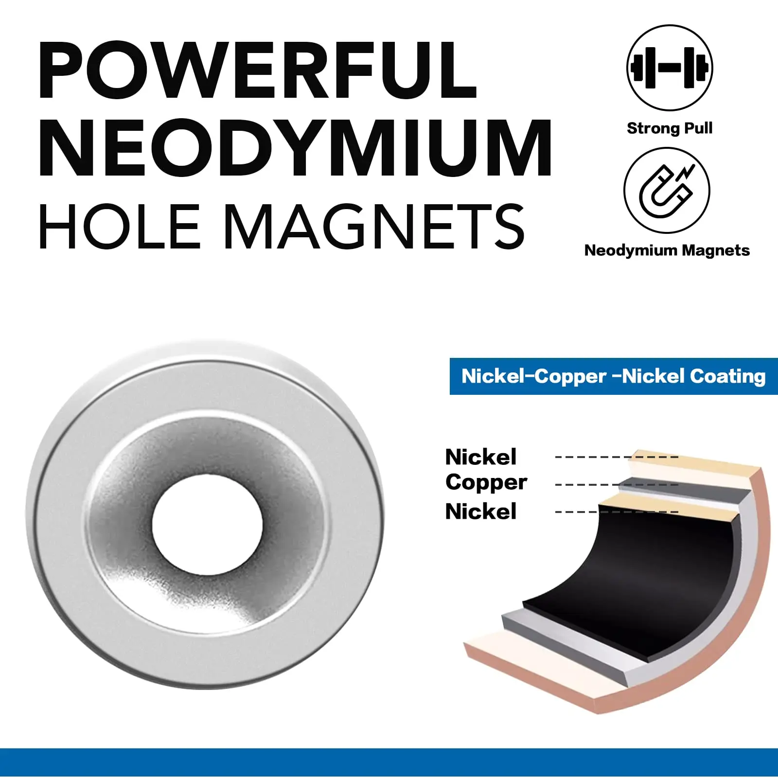 12x3 15x3 15x5 Hole 4mm Small Countersunk Round NdFeB Neodymium Magnet Powerful Rare Earth Permanent Fridge Magnet With M4 Screw image 4