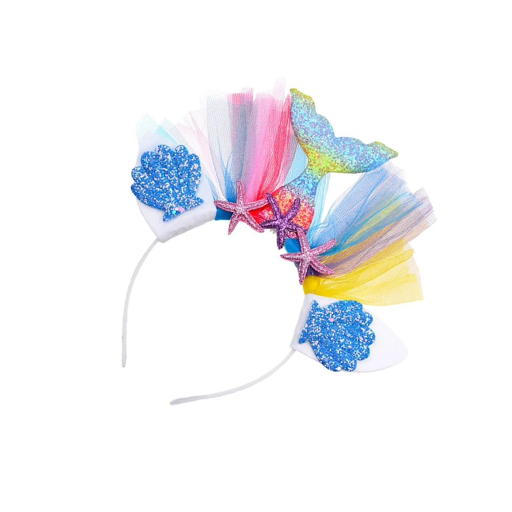 

Mermaid Headband Girl Hair Accessories Hairband Girls Cartoon Hoop Headbands Shell Princess