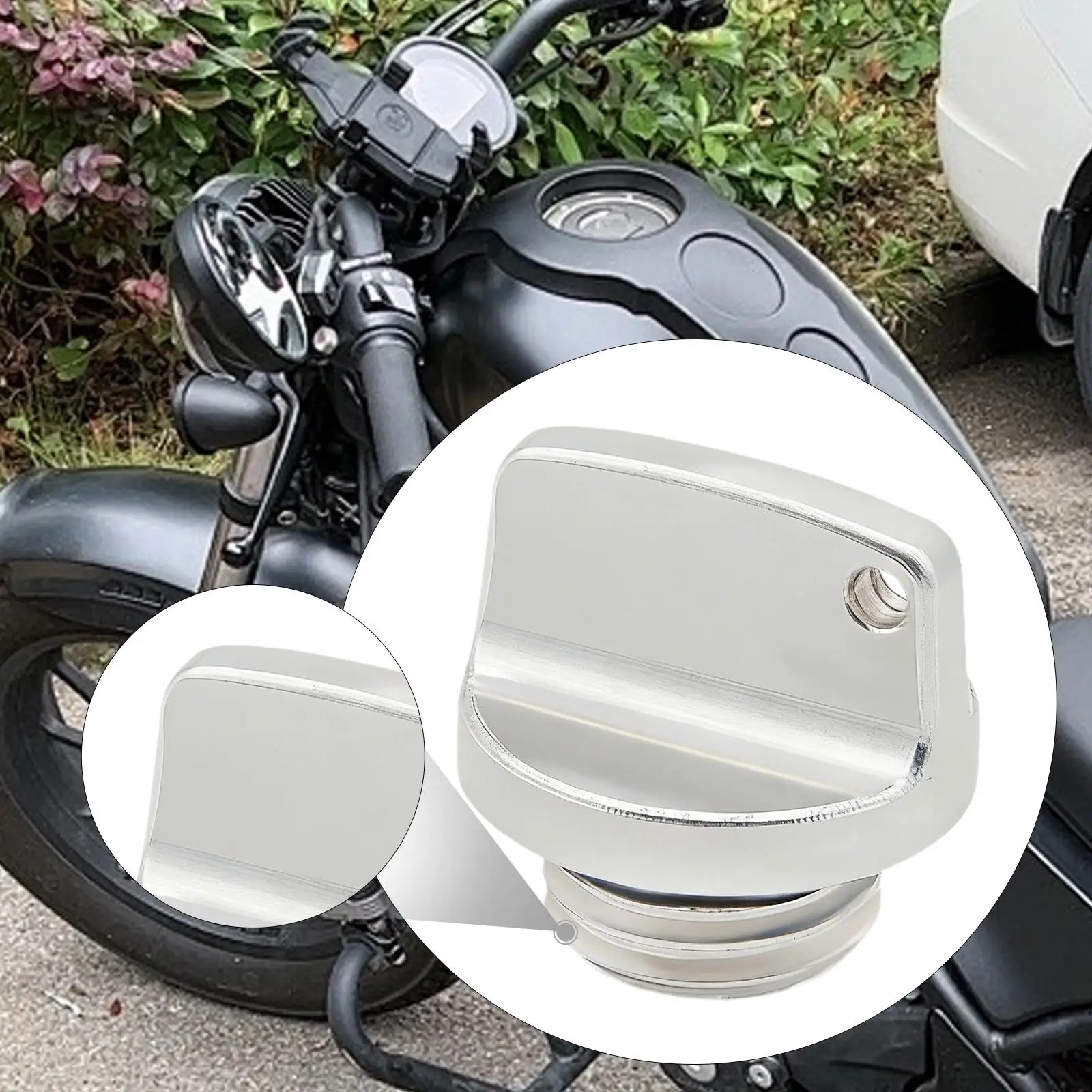 Aluminum Alloy Motorcycle Oil Filler Cap with Pre Drilled Wire Hole Sealed O Ring M20x2.5 for Honda Yamaha YZF Ducati