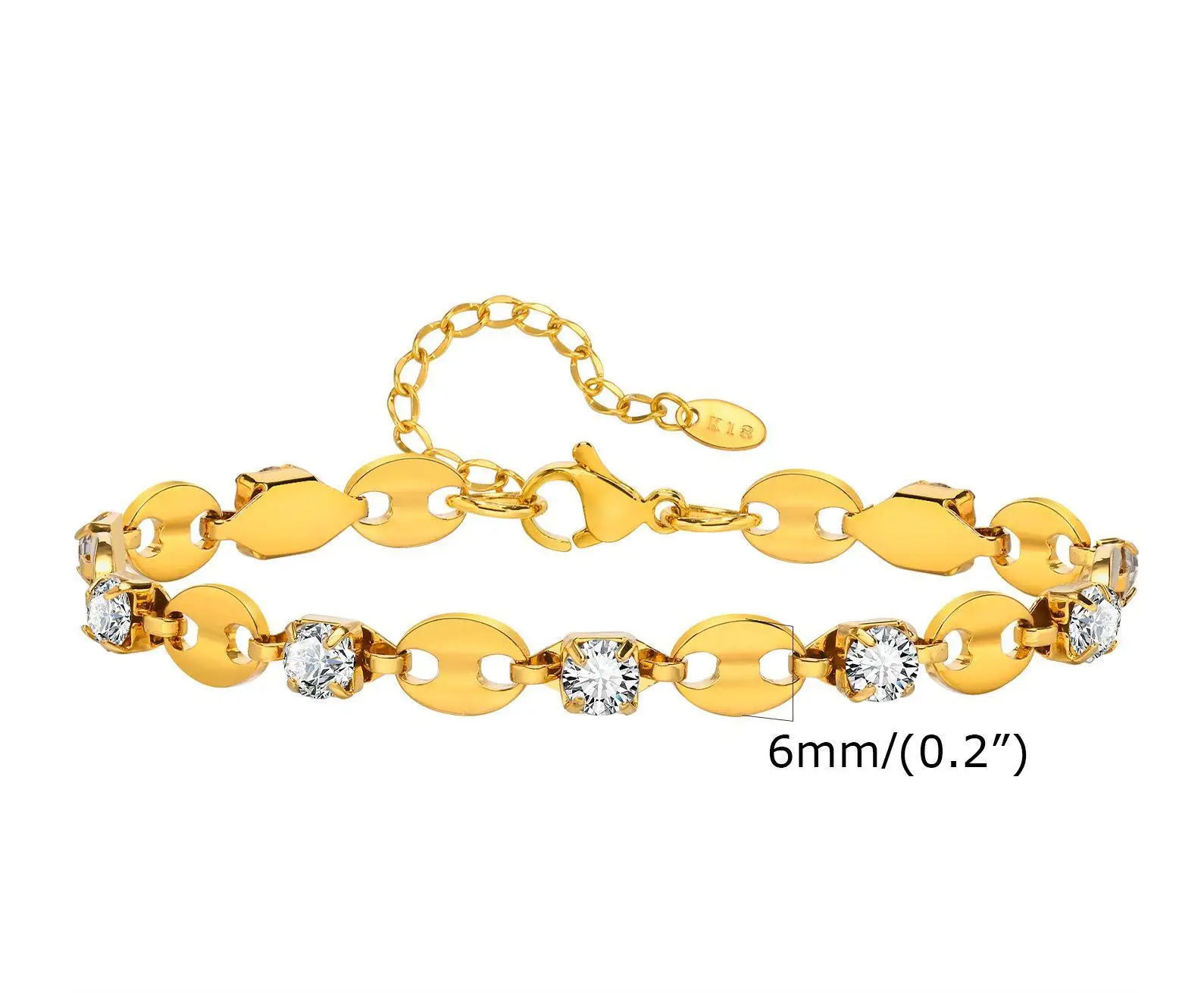 KITEAL 2025 new hit steel stainless bracelets & bangles for women Pig Nose Zircon one orientation Prom Accessorie
