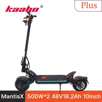 KAABO Mantis X plus Electric Scooter 48V 18.2Ah 500W x2 10-inch Cycling Scooters Central Display