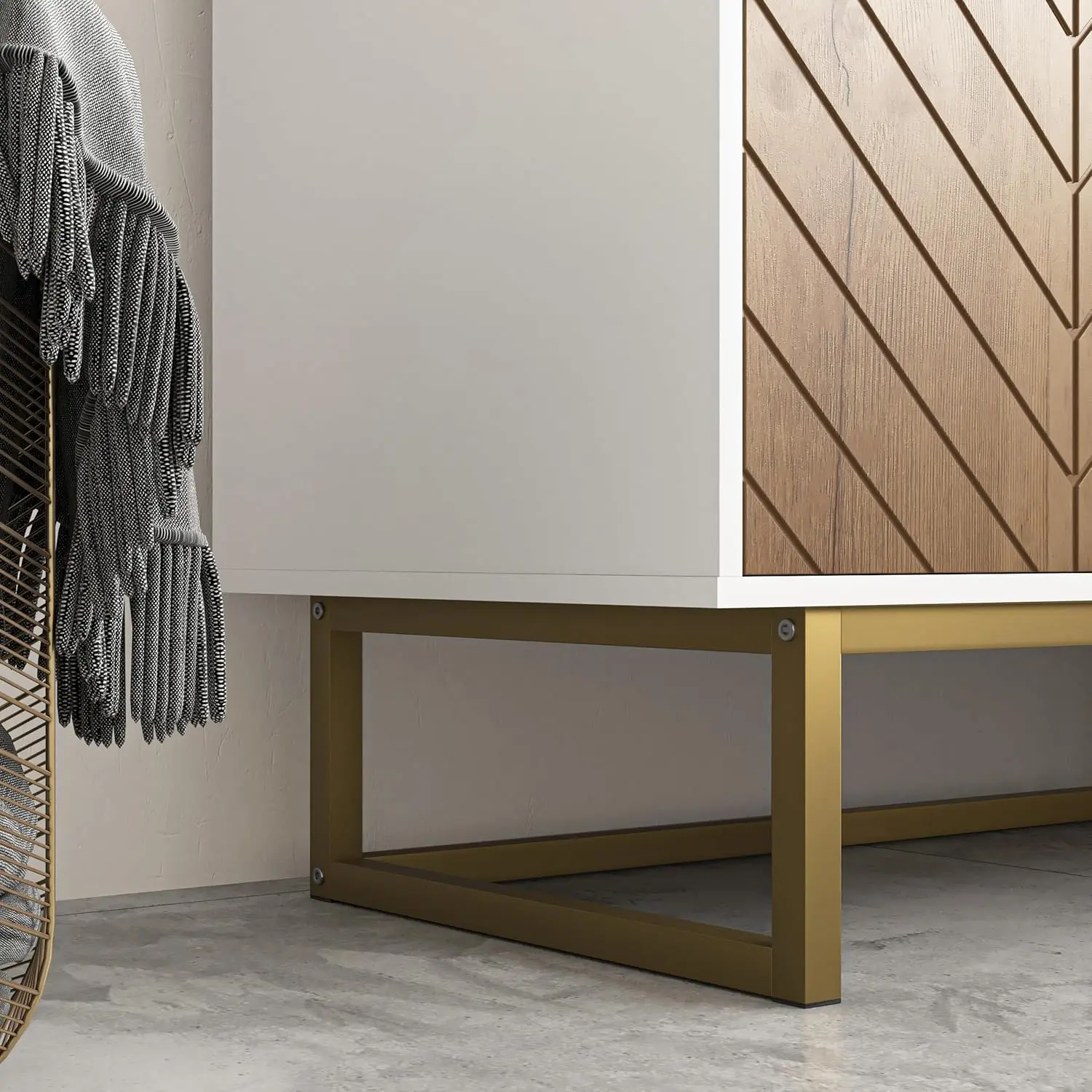 Set Of 2 Storage Cabinets With Doors, White Sideboard Buffet Cabinet, Kitchen Cabinet With Storage, Free Standing Coffee Bar,