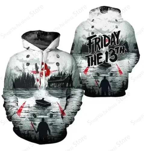 Halloween Hoodie 3d Jason Voorhees Freitag Druck Hoodie Männer Frauen Mode Hoodies Sweatshirt Junge Mäntel Frauen Sweats Trainingsanzug Junge