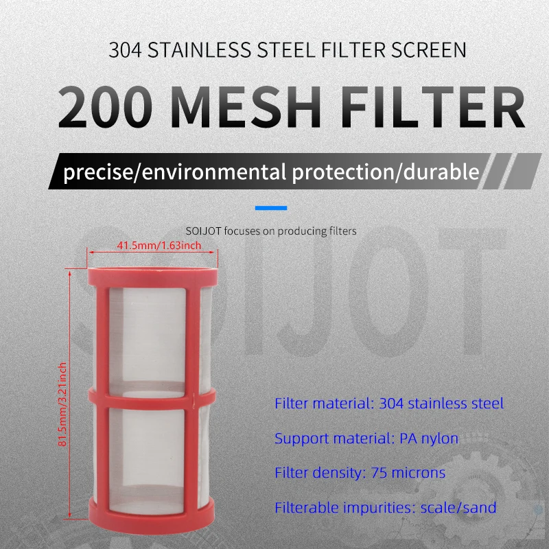 304 Stainless Steel Filter Screen 200 Mesh Pre-Filter Water Pump Filter 1/2 Inch, 3/4 Inch, 1 Inch Male Pipe Thread Filter