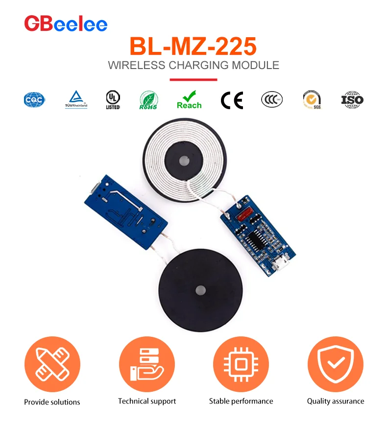 50PCS High-Power 5W/10W/15W Wireless Charging Module Universal Type-C Port Handheld Wireless Charger Transmitter Sensor Modules