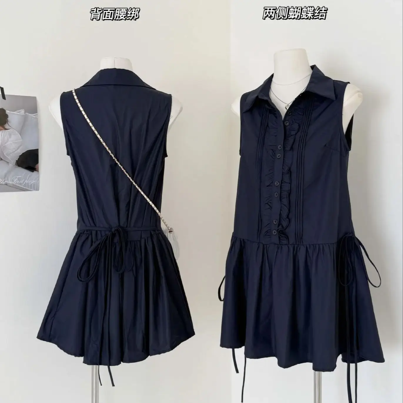 

2025 slimming spring and summer women's new style princess dress bow French suspender dress