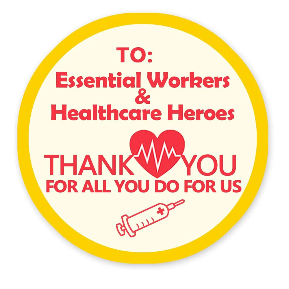 Happy Nurse Day Gift sticker Thank You Healthcare Workers tag, Nurse Thank You theme sticker Thank You nurses